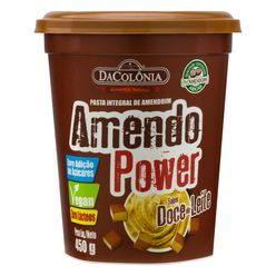 Pasta de Amendoim Integral DA COLÔNIA AmendoPower Sabor Doce de Leite Zero Adição de Açucares,Zero Lácteos 450g