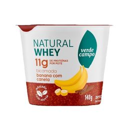 Iogurte VERDE CAMPO Natural Whey Banana e Canela Zero Lactose 140g