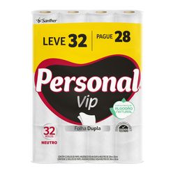 Papel Higiênico PERSONAL Vip Folha Dupla 30 Metros