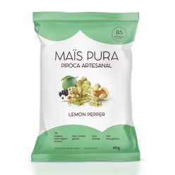 Pipoca MAIS PURA Lemon Pepper sem Glúten e sem Lactose