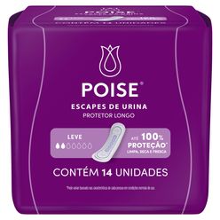 Absorvente Higiênico para Incontinência POISE Escapes de Urina Leve com 14 unidades
