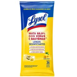Lenços Desinfetantes LYSOL - Poder Cítrico 36 unidades