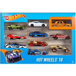 Carrinho HOT WHEELS com 10 Unidades Sortidos