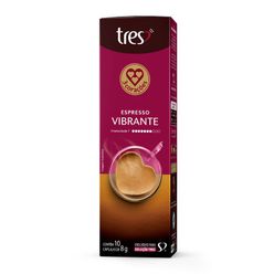 Capsula TRES Café Espresso Vibrante 3 Corações 10 unid