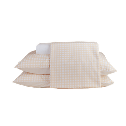 Jogo de Cama A\CASA Queen Microfibra Vichy Bege