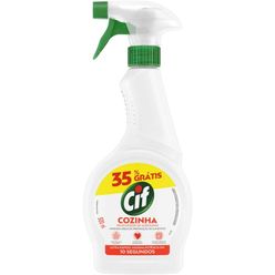 Limpador CIF Cozinha Removedor de Gorduras Pulverizador 500ml 35% Grátis