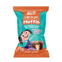 Muffin AMINNA O Show da Luna! Chocolate com Recheio de Baunilha Sem Glúten e sem Leite 40g