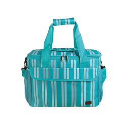 Bolsa Térmica Poliéster 26L Verde e Creme - A\CASA
