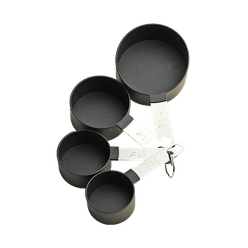 Kit de Copos Medidores Black Inox com 4 Peças - A\CASA