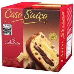 Panettone CASA SUIÇA 3 Chocolates 500g