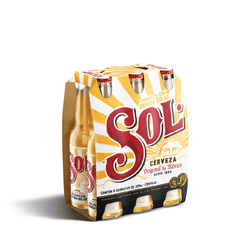 Cerveja Mexicana Sol Premium Com 6 Unidades 330ml