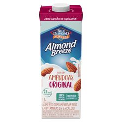 Bebida a Base de Amêndoa ALMOND BREEZE Original Sem Açúcar 1l