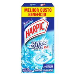 Pastilha Adesiva Sanitária HARPIC Marine com 3 unidades