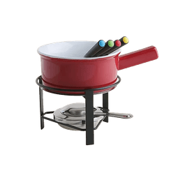 Aparelho de Fondue Daily Cerâmica Vermelho - A\CASA