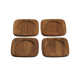 Kit Porta Copos A\CASA Daily Bambu 11cm com 5 Peças