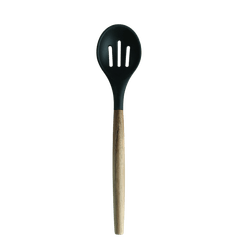 Colher Vazada Oregon Acácia e Silicone 32cm - A\CASA
