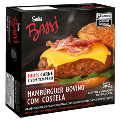 Hambúrguer Bovino BASSI Costela 360g