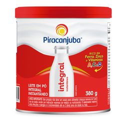 Leite em Pó PIRACANJUBA Integral Instantâneo 380g