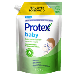 Refil Sabonete Líquido PROTEX Baby Glicerina de Origem Natural 800ml Super Econômico