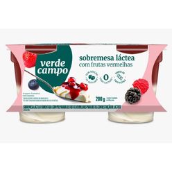 Sobremesa Láctea VERDE CAMPO Frutas Vermelhas Sem Açúcar e Lactose 200g