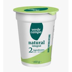 Iogurte VERDE CAMPO Natural Integral 160g