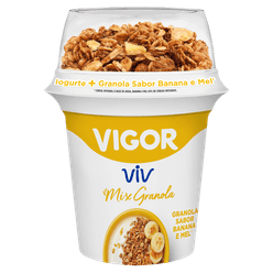 Iogurte VIGOR Viv Mix Granola Banana e Mel 140g