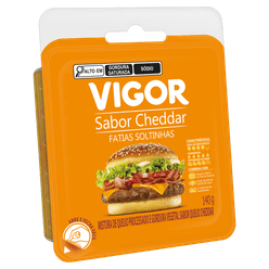 Queijo VIGOR Cheddar Fatiado 140g