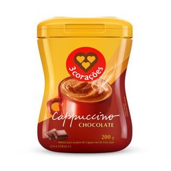 Cappuccino 3 CORAÇÕES Chocolate Pote 200g