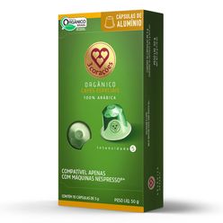 Capsula de Café Orgânico Compatível com Nespresso 3 CORAÇÕES 10 unid