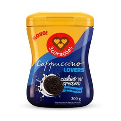 Cappuccino Lovers Cookies 'n' Cream 3 Corações Pote 200g