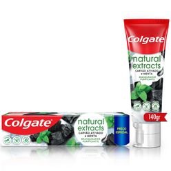 Creme Dental COLGATE Natural Extracts Carvão Ativado e Menta 3 Unidades de 90g