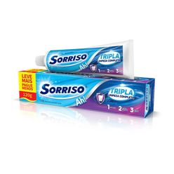 Creme Dental SORRISO Tripla Limpeza Completa 120g