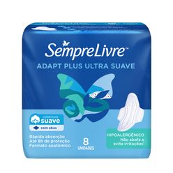 Absorvente Higiênico SEMPRE LIVRE Conforto Diurno Tri Protect Suave com Abas com 8 Unidades