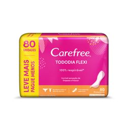 Protetor Diário CAREFREE Flexi Sem Perfume com 80 Unidades Leve +  Pague -