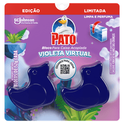 Desodorizador PATO Bloco para Caixa Acoplada Violeta Virtual com 2 unidades de 52g cada