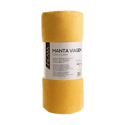 Manta de Viagem Amarelo 120X150CM - A\CASA