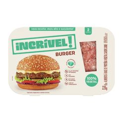 Hambúrguer de Carne INCRÍVEL! 100% Vegetal Congelado 226g