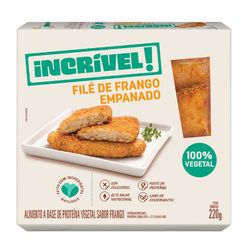 Filé de Frango INCRÍVEL! 100% Vegetal Empanado Congelado 220g