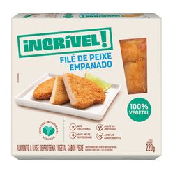 Filé de Peixe INCRÍVEL! 100% Vegetal Empanado Congelado 220g