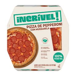 Pizza INCRÍVEL! 100% Vegetal Pepperoni com Mussarela Congelada 450g