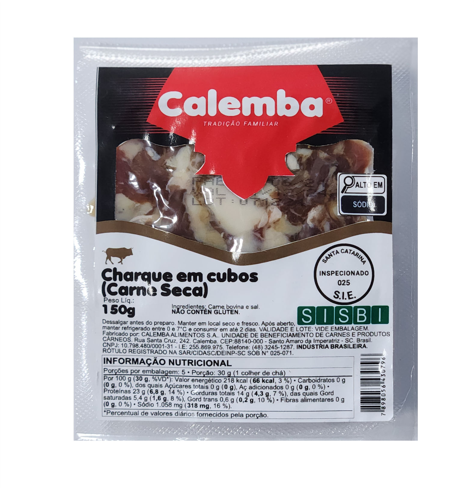 Charque CALEMBA Cubos 150g