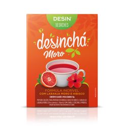 Chá DESINCHÁ Laranja Moro e Hibisco com 10 Sachês