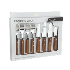 Faqueiro Aço Inox com 8 Peças - A\CASA