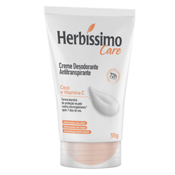 Desodorante HERBÍSSMO Care Coco e Vitamina C Creme 55g
