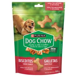 Petisco DOG CHOW para Cães Biscoito Frango Cães Adultos 500g