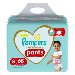 Fralda Descartável PAMPERS Pants Premium Care G com 68 unidades