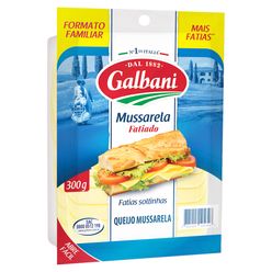 Queijo Mussarela GALBANI Fatiado 300g Formato Familiar