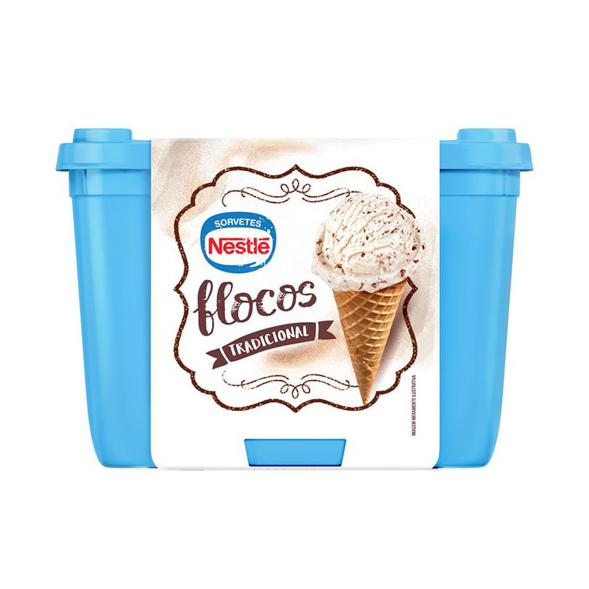 Sorvete Nestle Tradicional Flocos 1,5l