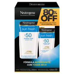 Protetor Solar NEUTROGENA FPS50 200ml + 80% Off fps50 120ml