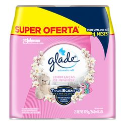 Pack Odorizador de Ambiente Lembranças de Infância GLADE Automatic Frasco 2 Unidades 269ml Cada Spray Refil Super Oferta